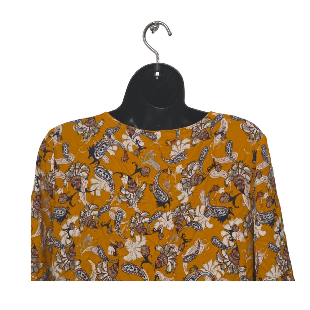 EST. 1946 Women's Small Floral Print V Neck Long Sleeve Babydoll Mini Dress - Picture 6 of 10